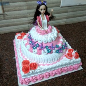 Butter scotch barbie doll cake 5kg