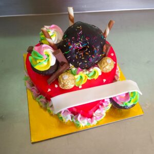 Red Velvet Customised Cake - 1KG